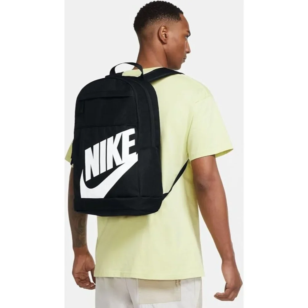 Nike Elemental Air Rucksack Backpack Black/White One Sz 48cm H x 30cm W x 15cm D